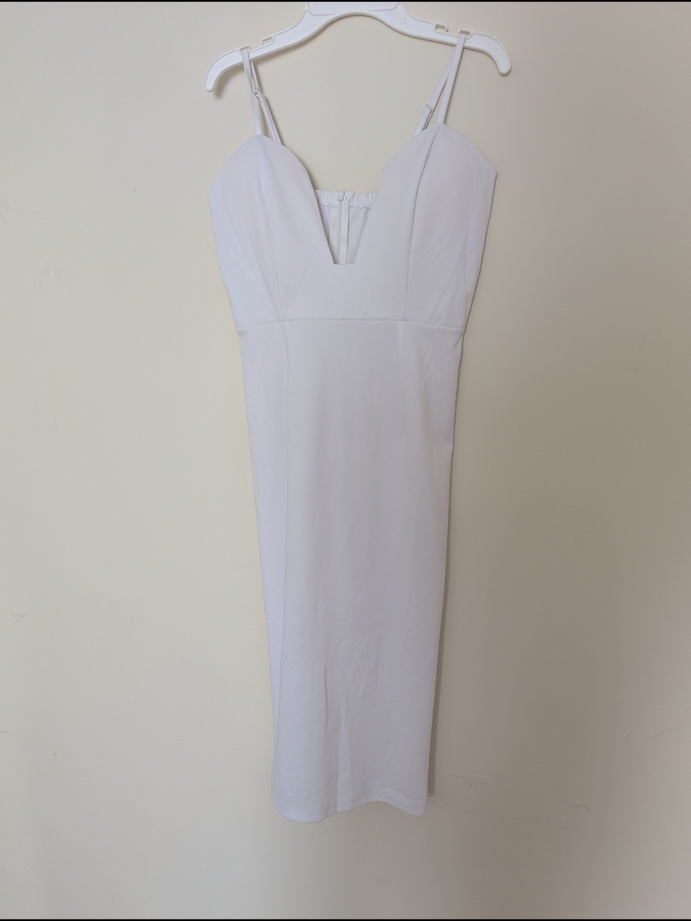 White Spaghetti Strap Midi Dress - Brand: